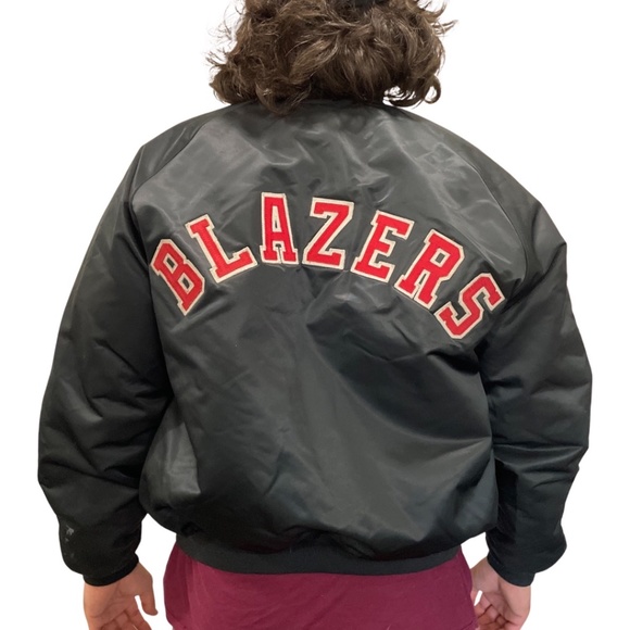 RARE Vintage Chalk Line Portland Trailblazers Starter Style Spellout Jacket - Picture 2 of 10